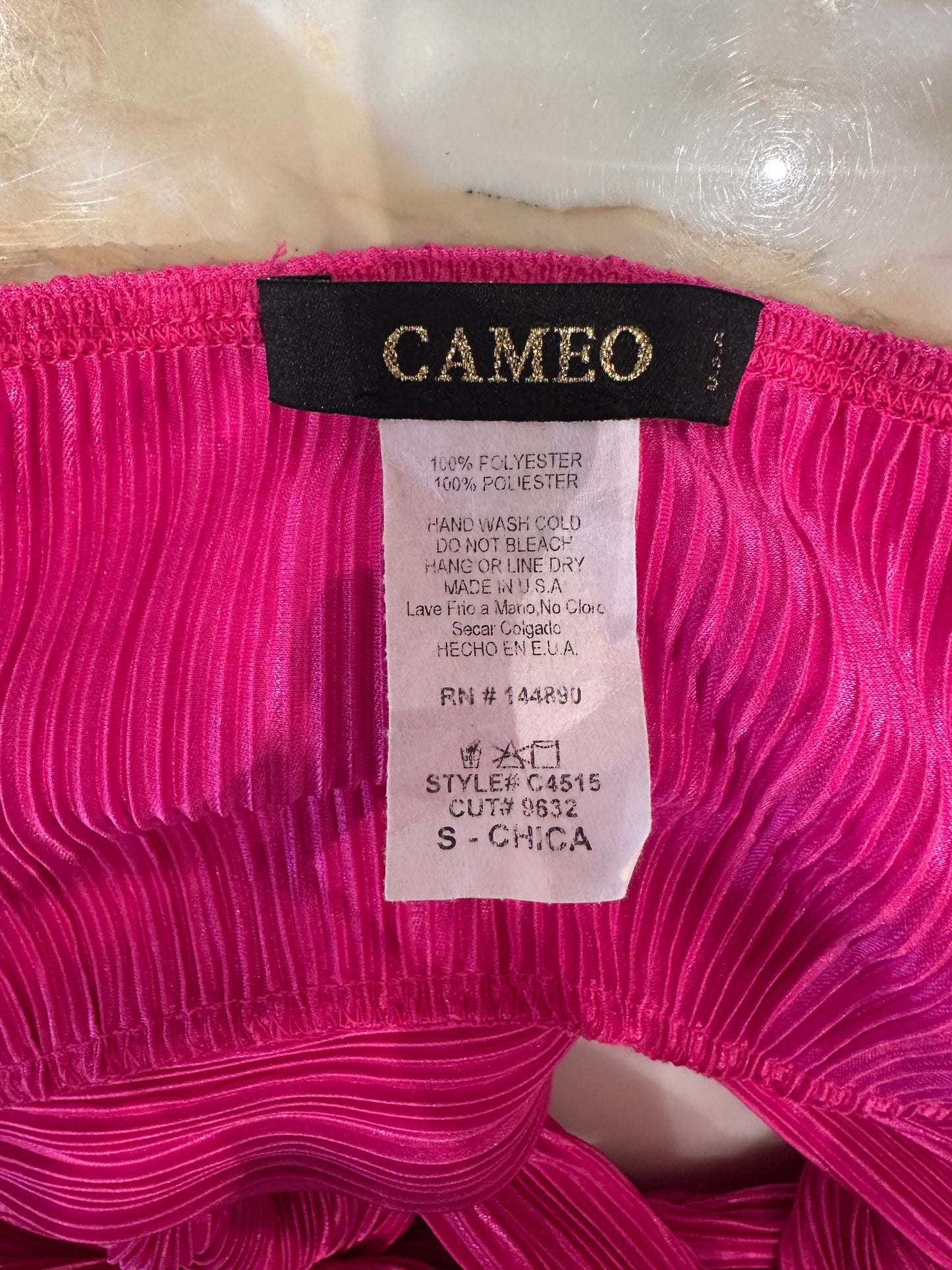 Pink Cameo Crop Halter & Wide Leg Pant
