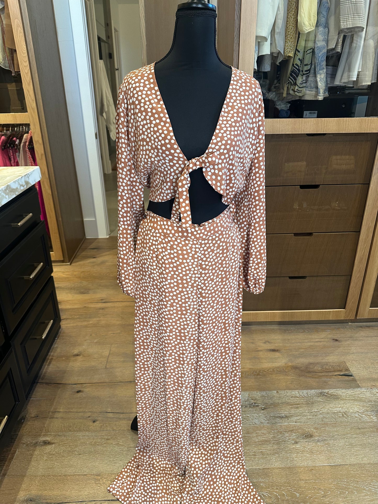 RESA Pola Dot Crop Top & Pant