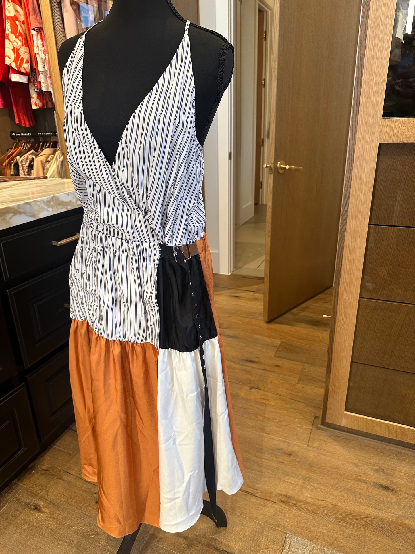 Tibi Print Patch Dress