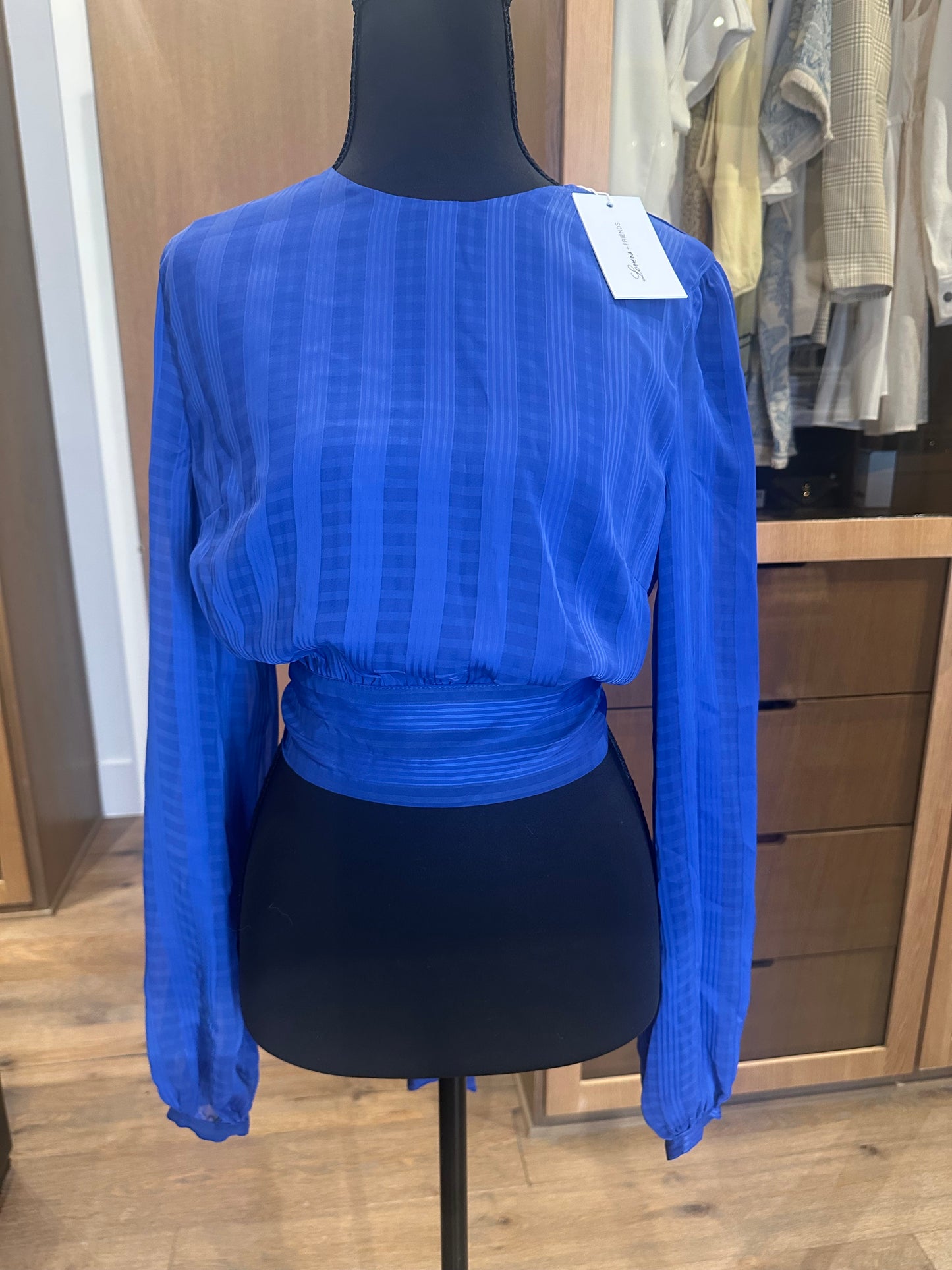 Lovers & Friends Blue Open Back Top