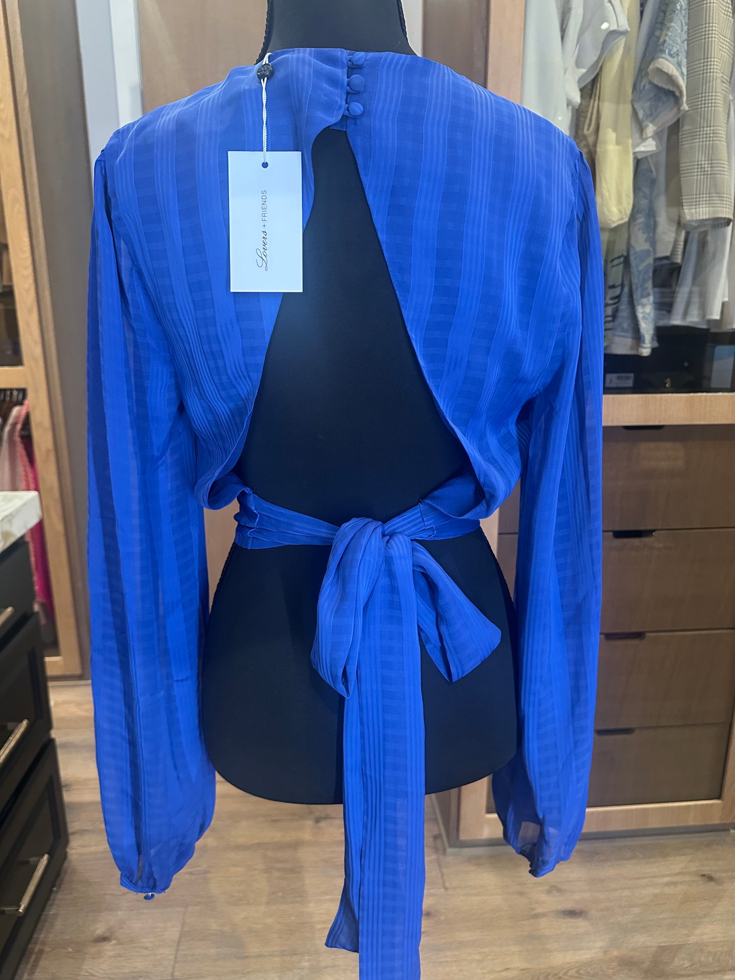 Lovers & Friends Blue Open Back Top