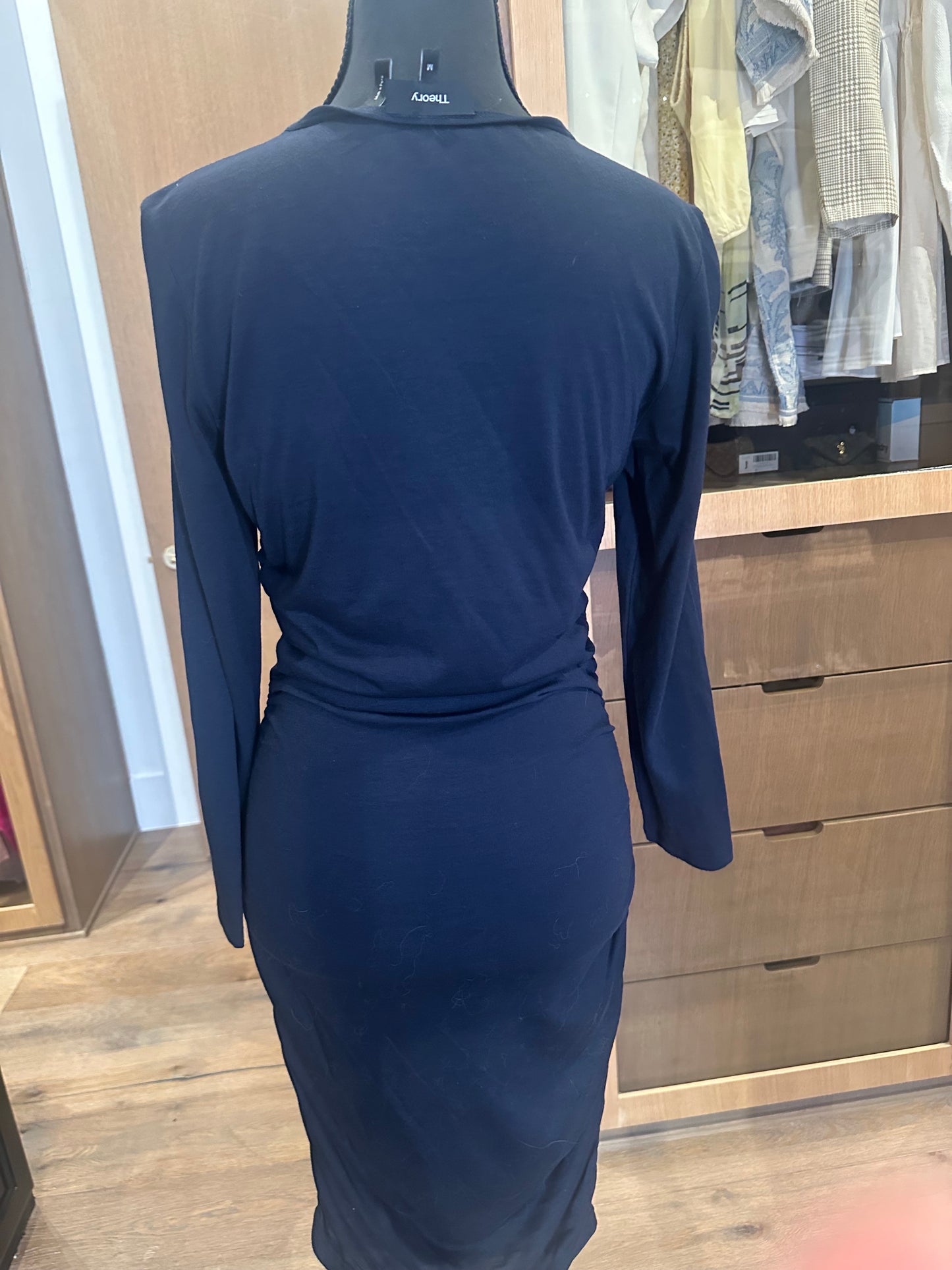 Theory Navy Cotton Dress