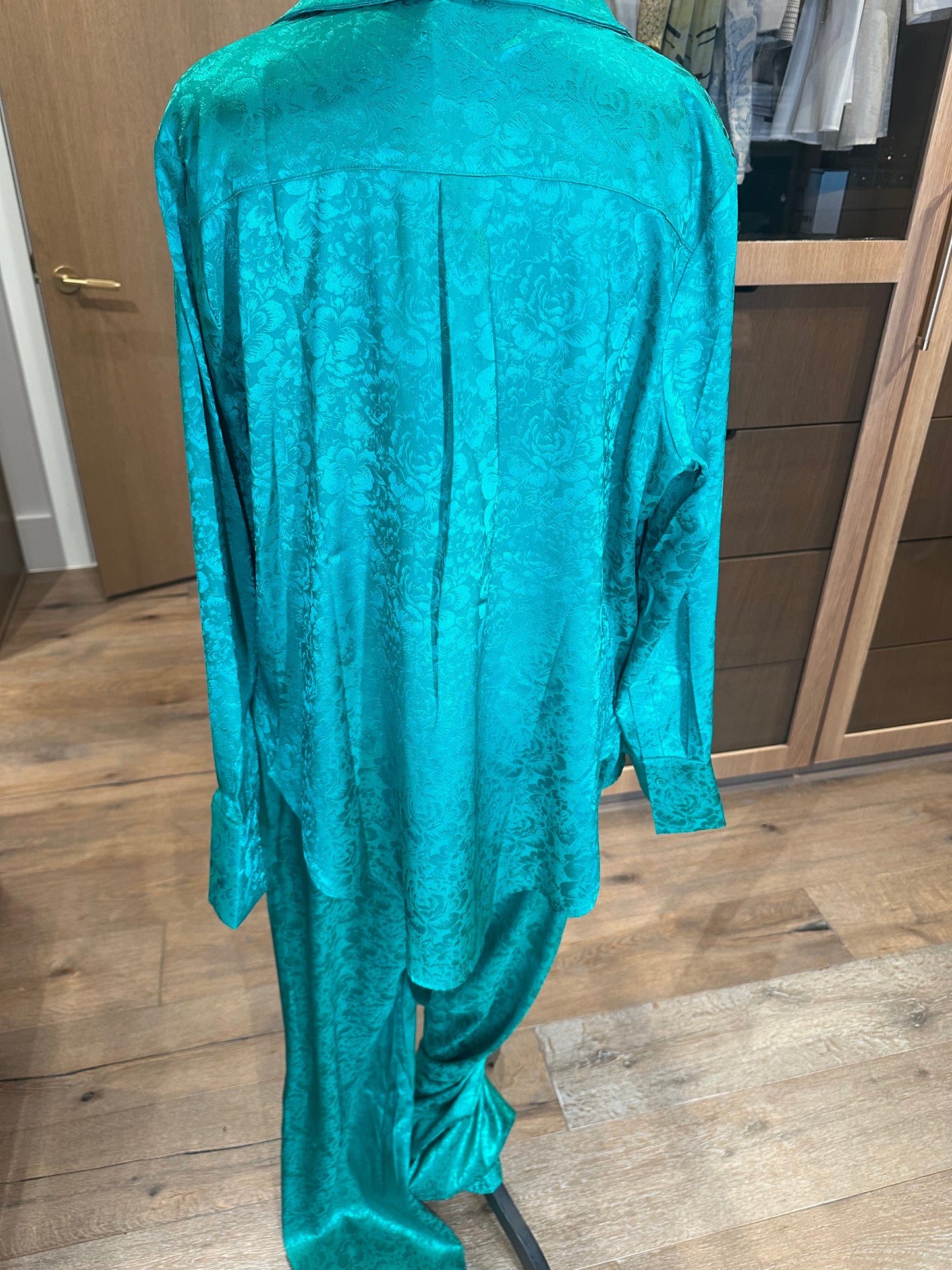 12th Tribe Green Summer Satin Set