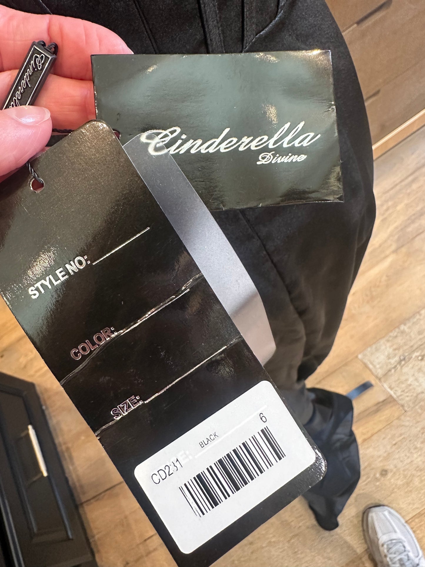 Satin Black Corsette Gown