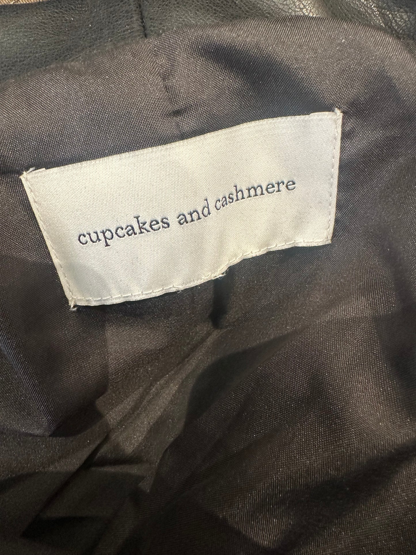Cupcakes & Cashmere Vegan Leather Blazer