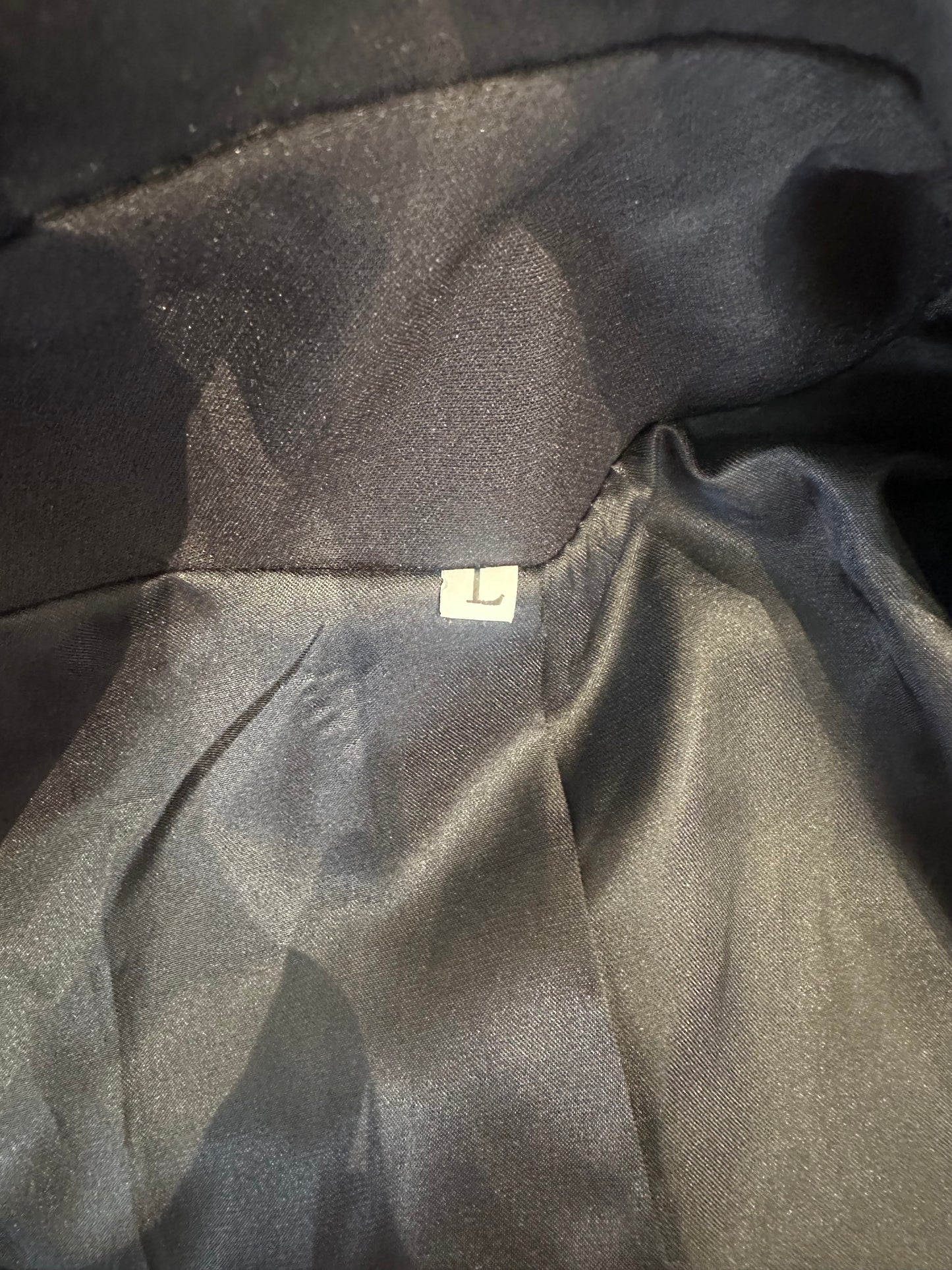 Custom Black Blazer Dress with Gold Button Detail