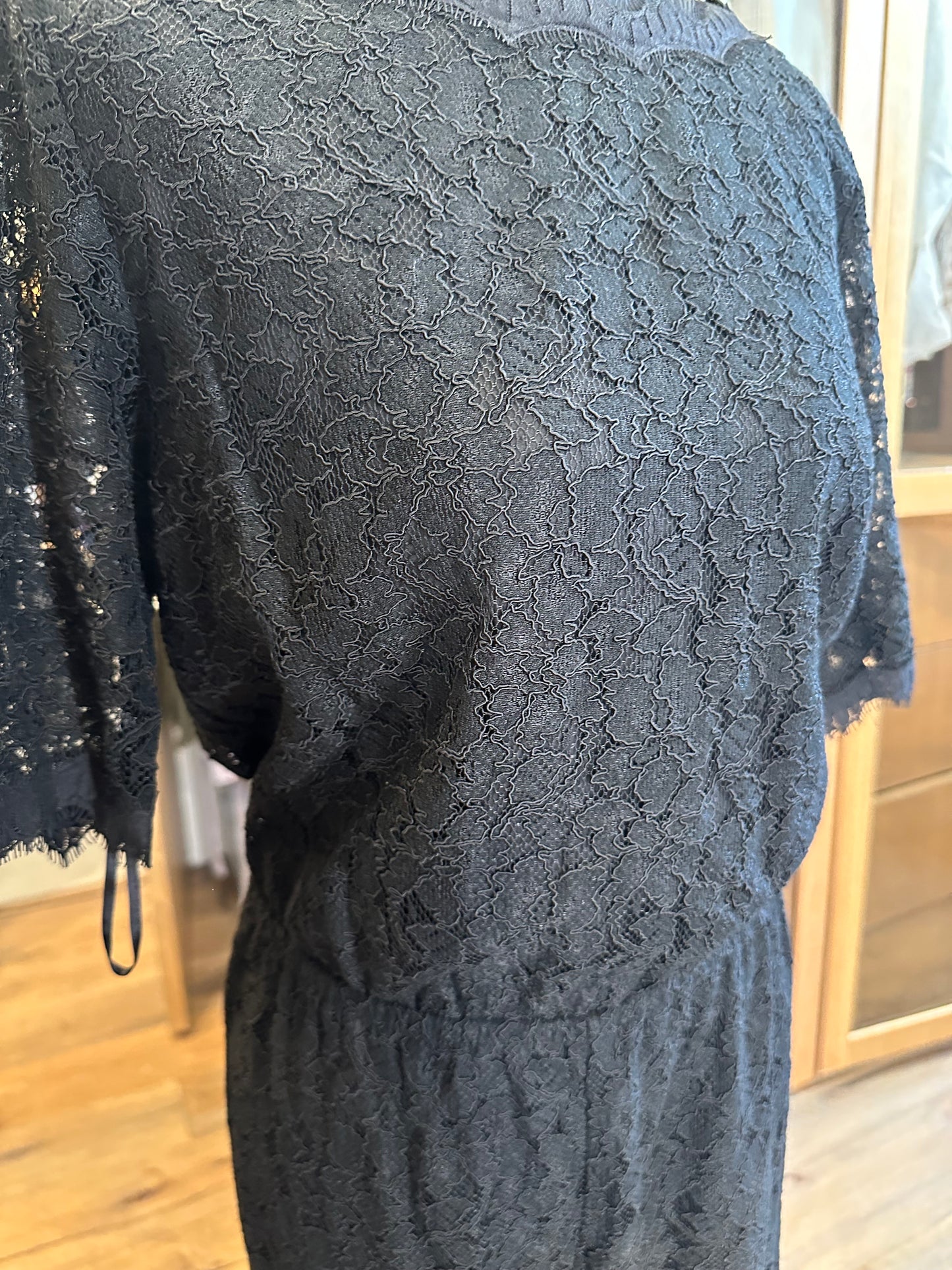 Diane Von Furtsenberg Lace Open Back Jumpsuit