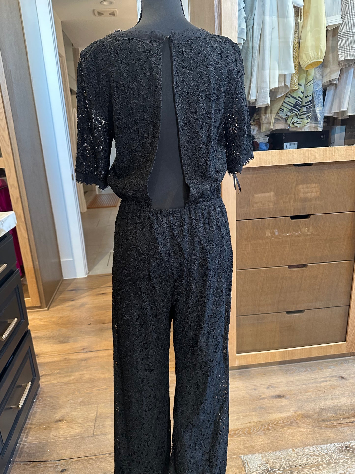 Diane Von Furtsenberg Lace Open Back Jumpsuit
