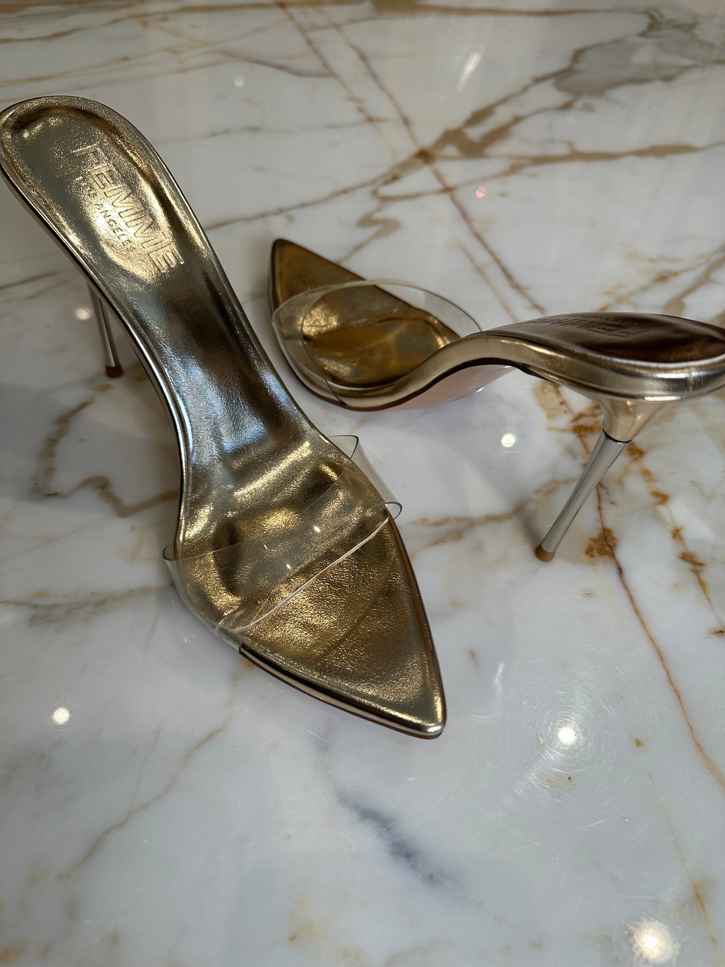 Femme Gold Heels