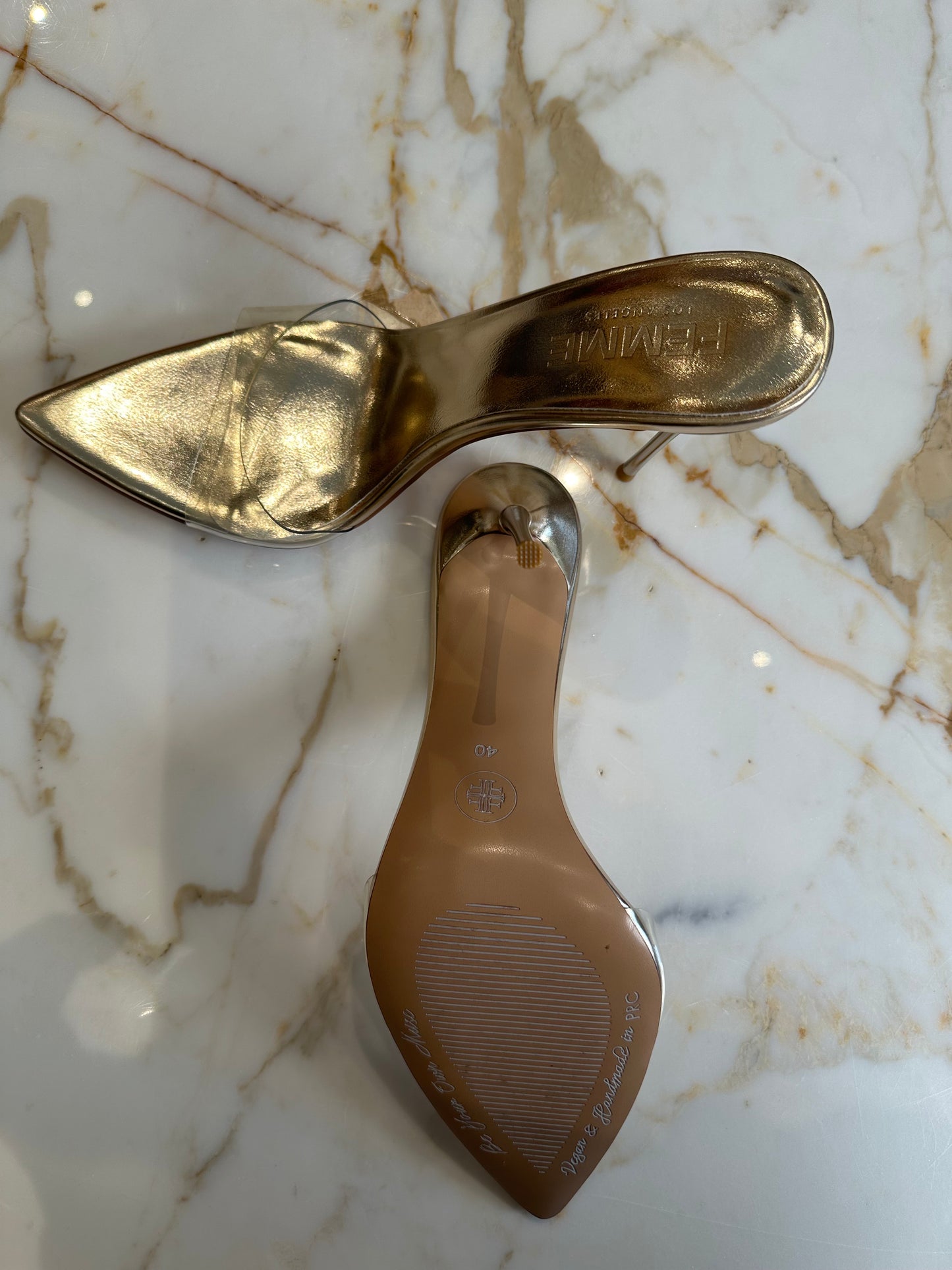 Femme Gold Heels