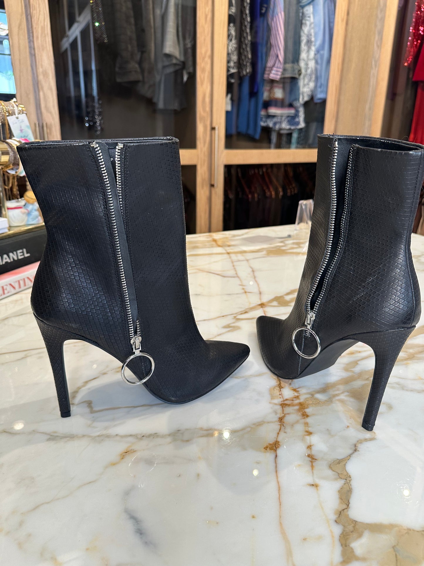 Zipper Python Detail Boots