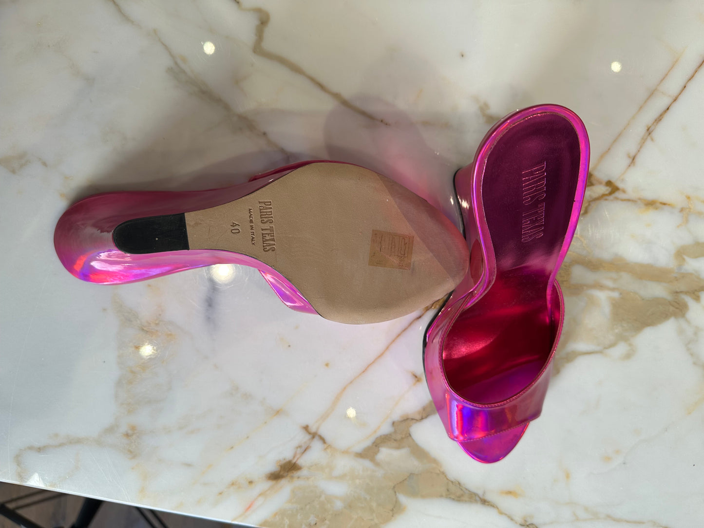Paris Texas Metallic Pink Wedges