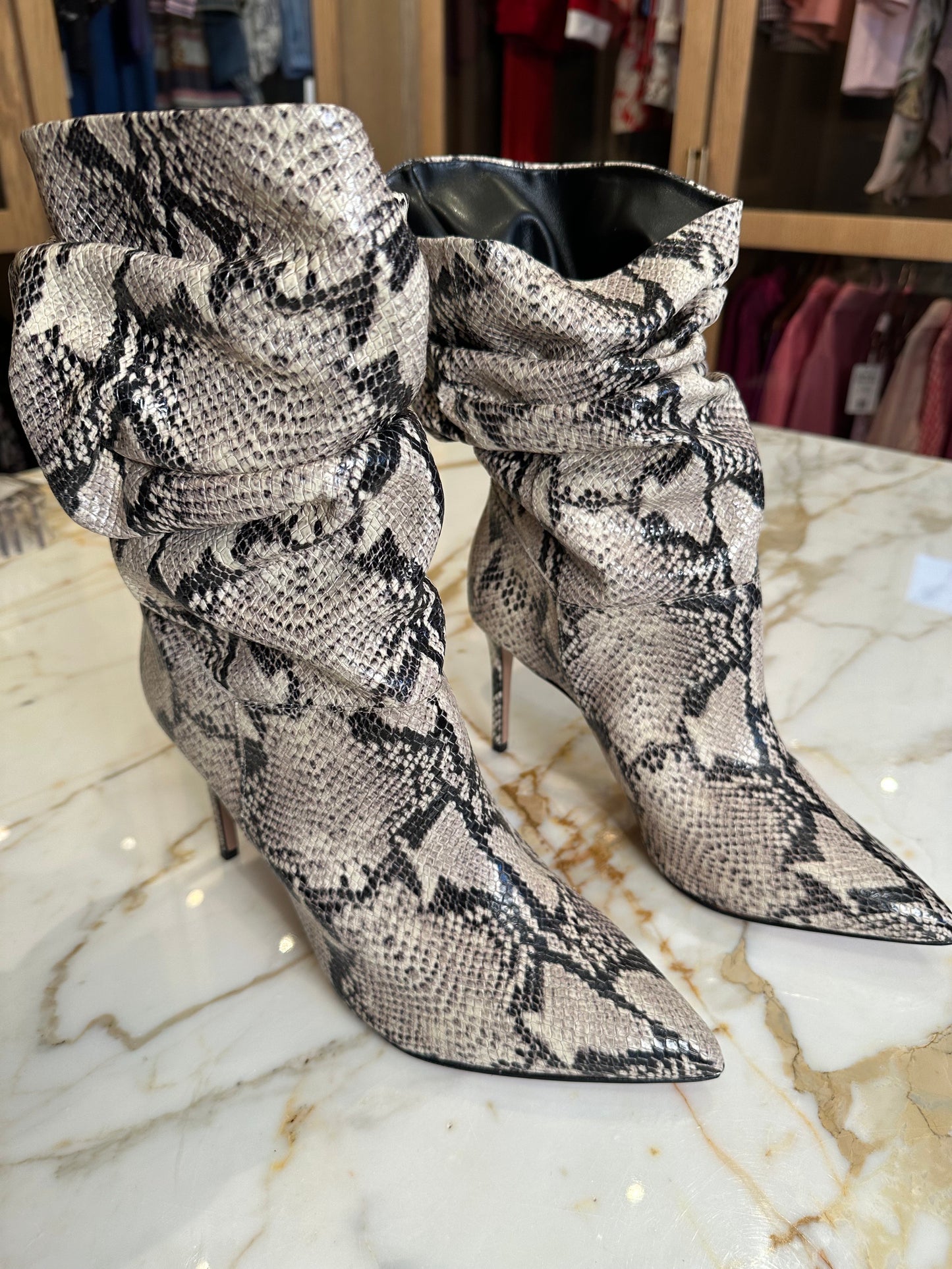 Schutz Python Detail Boots