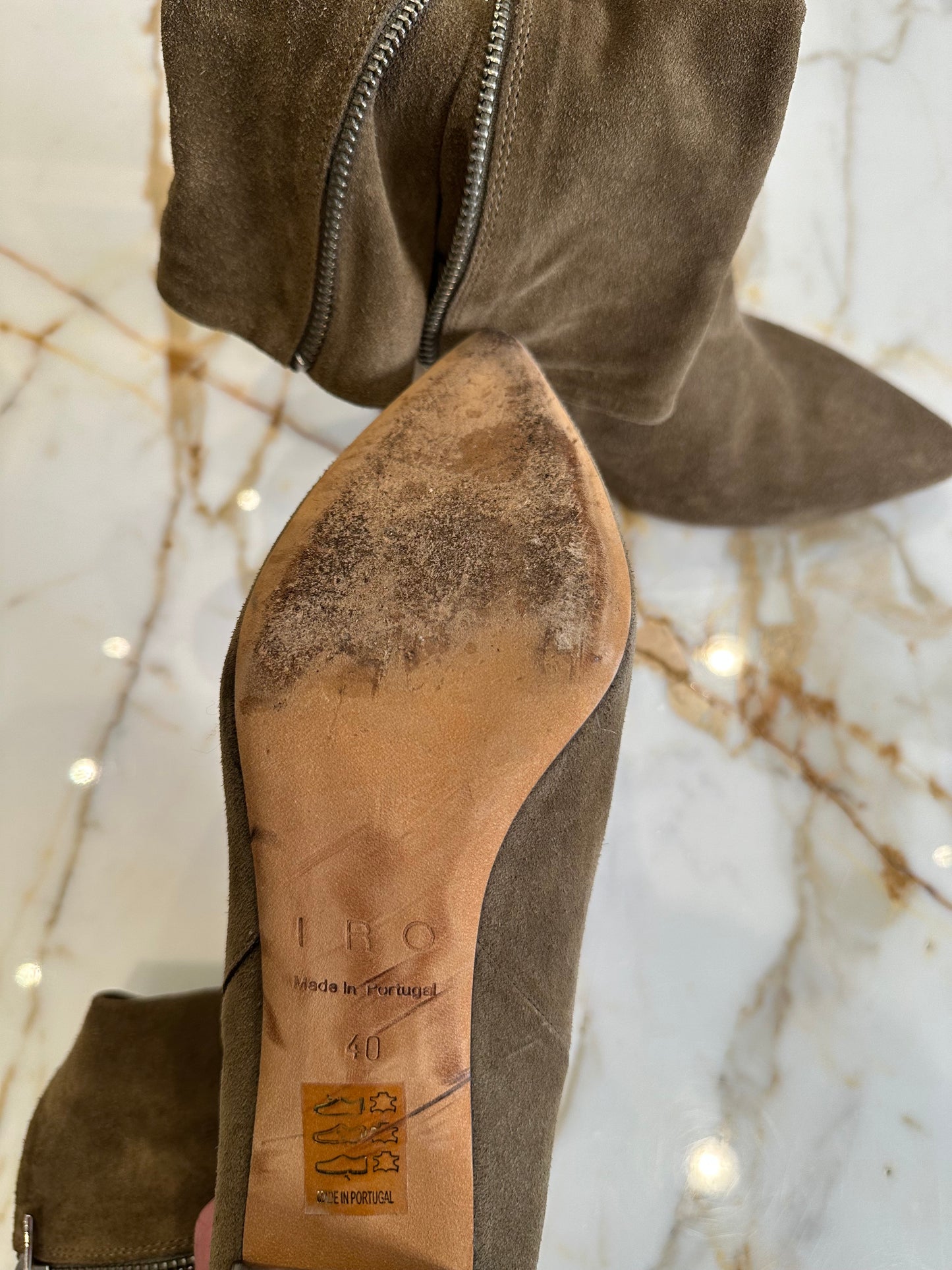 Free People Leather Blue Boot