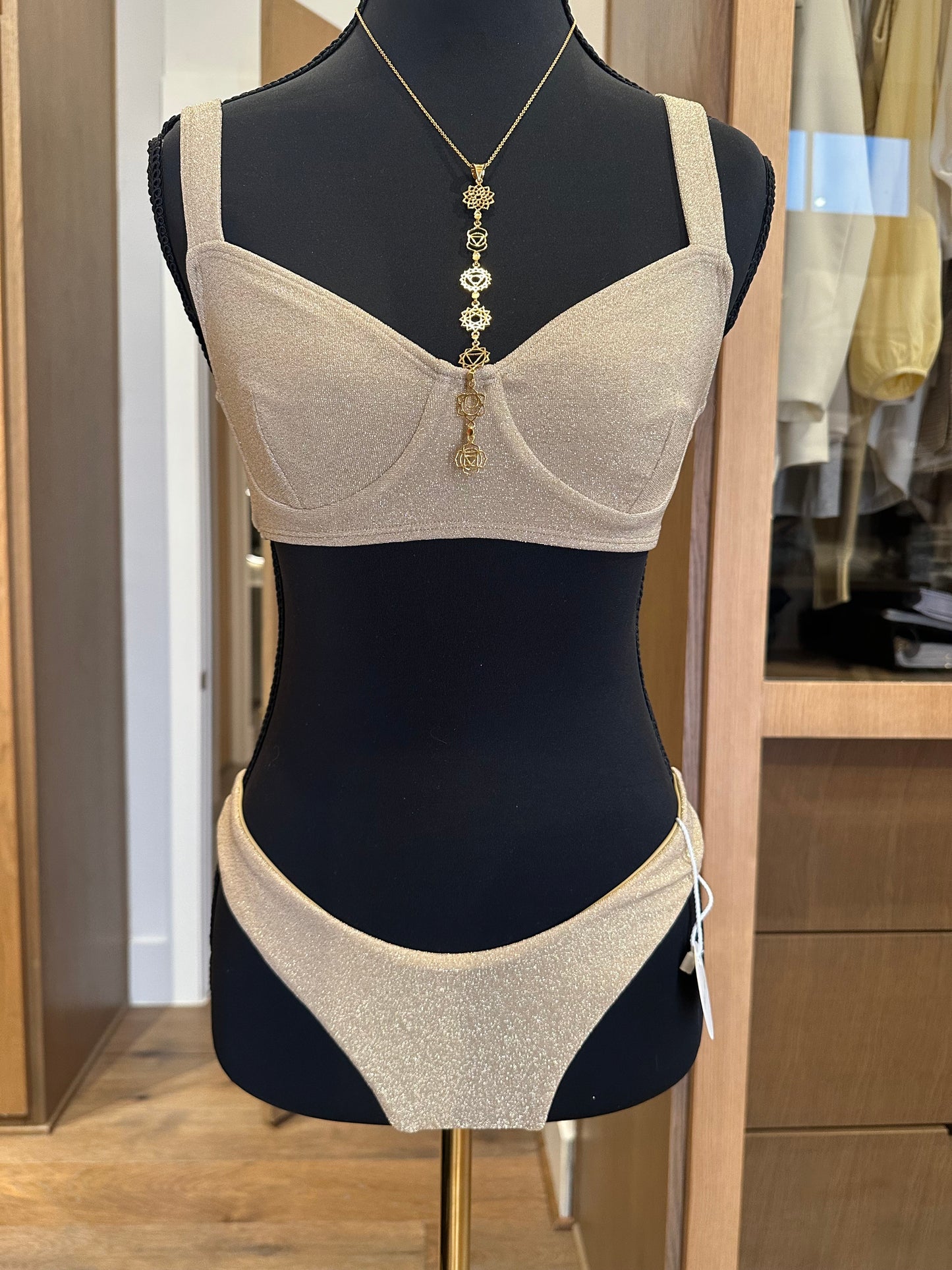 Wave Babe Gold Shimmer Bikini