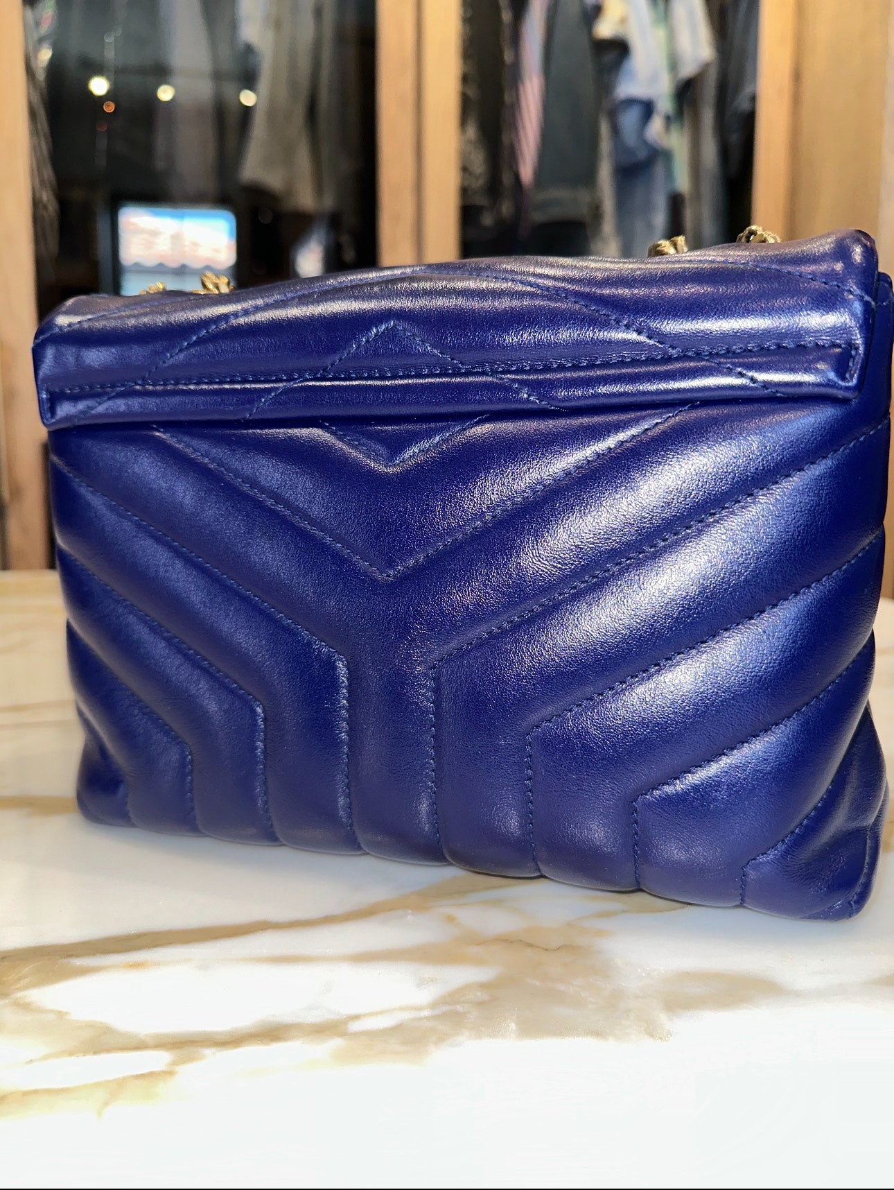 Blue YSL Bag