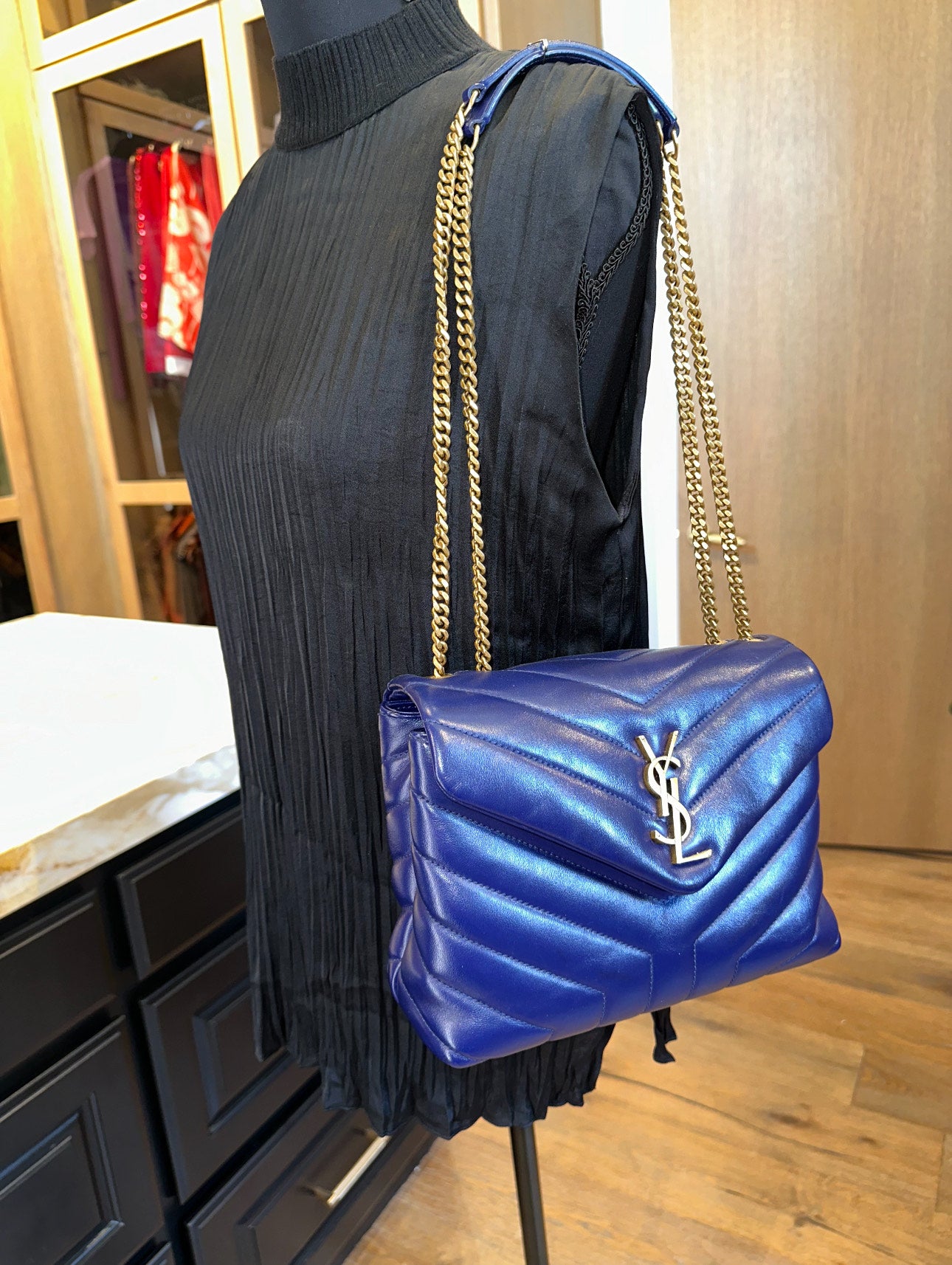 Blue YSL Bag