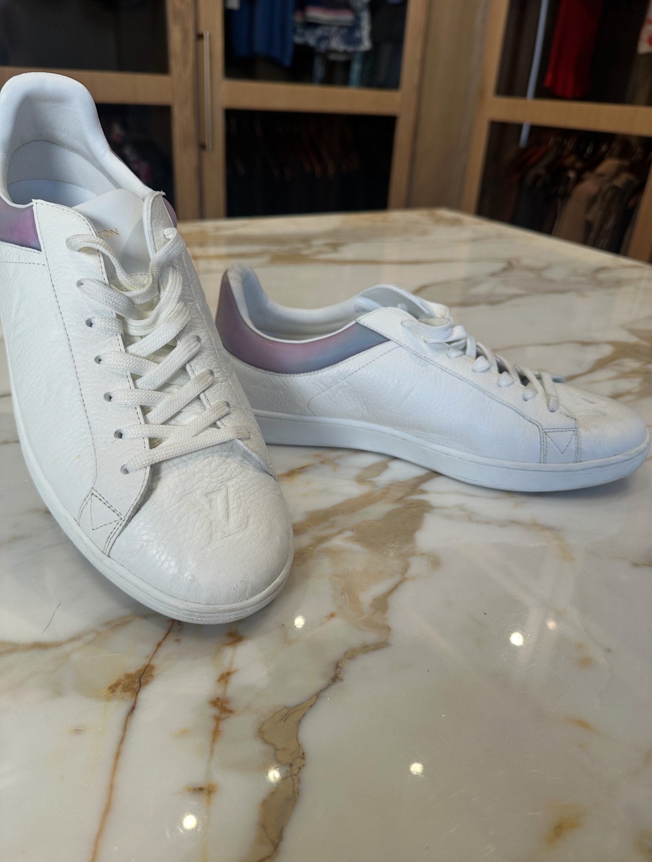 White Hologram Louis Vuitton Shoes