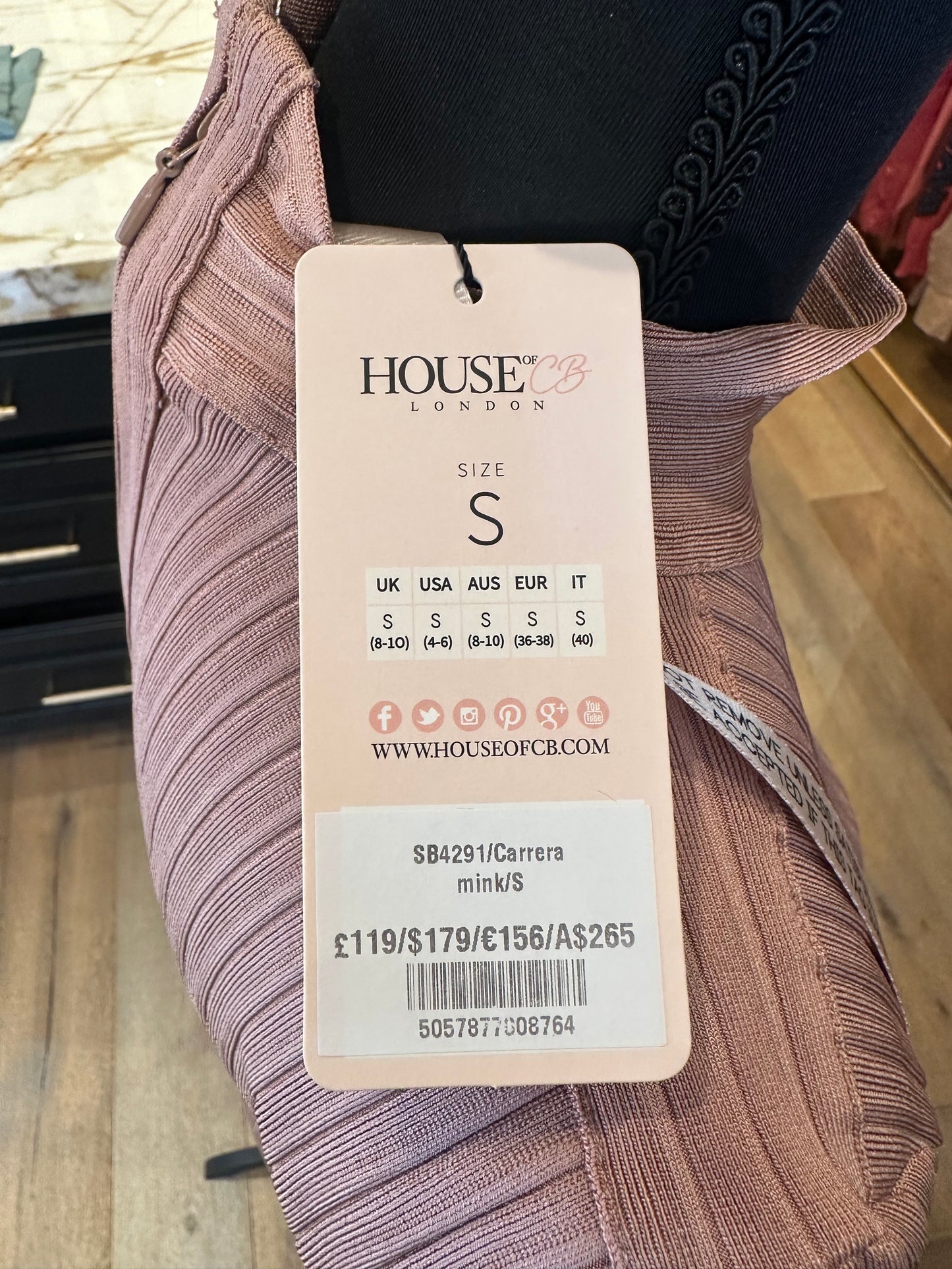 House of CB Blush Bandage Dress