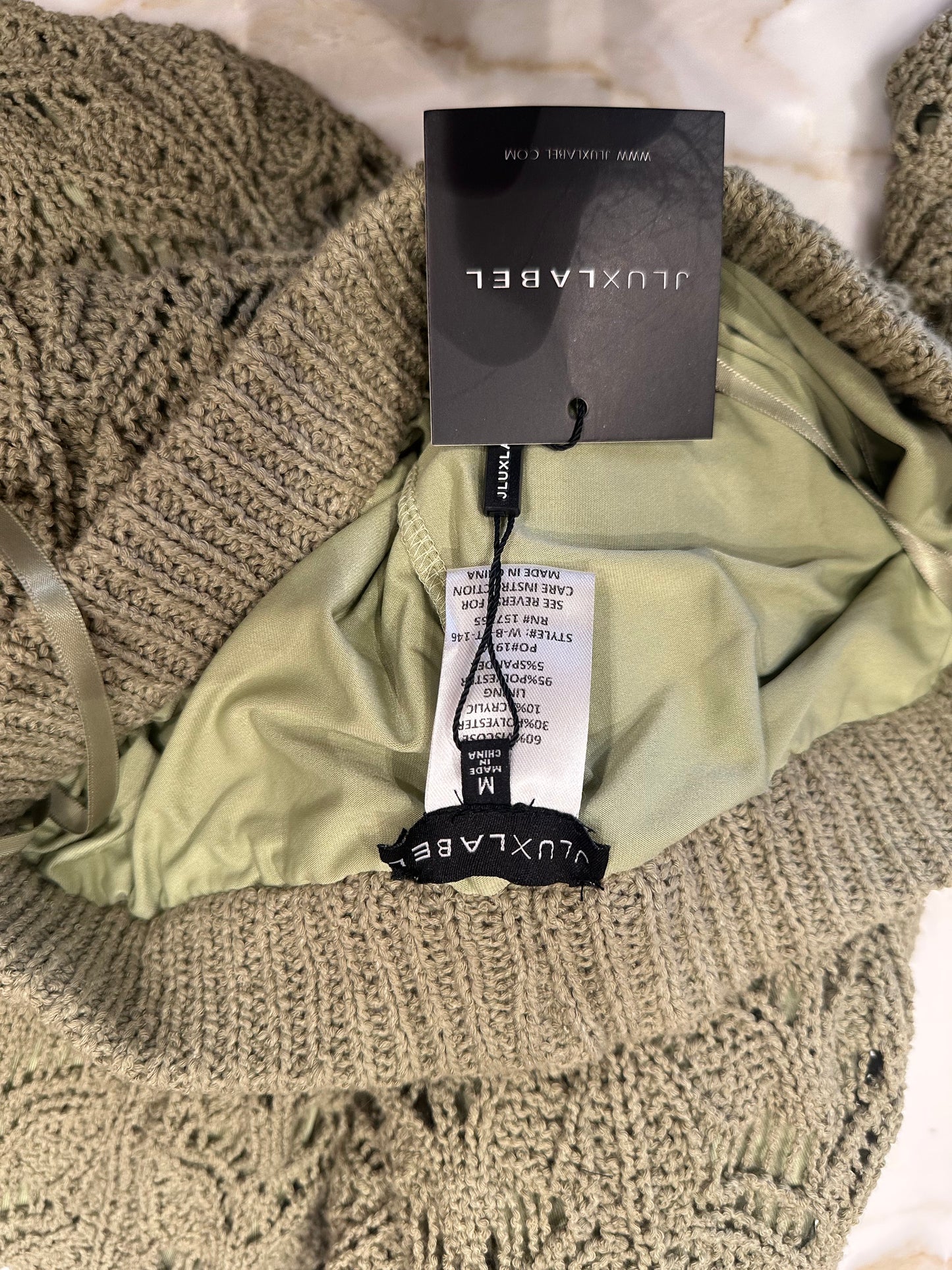 JLux Label Crochet Olive Green Summer Set