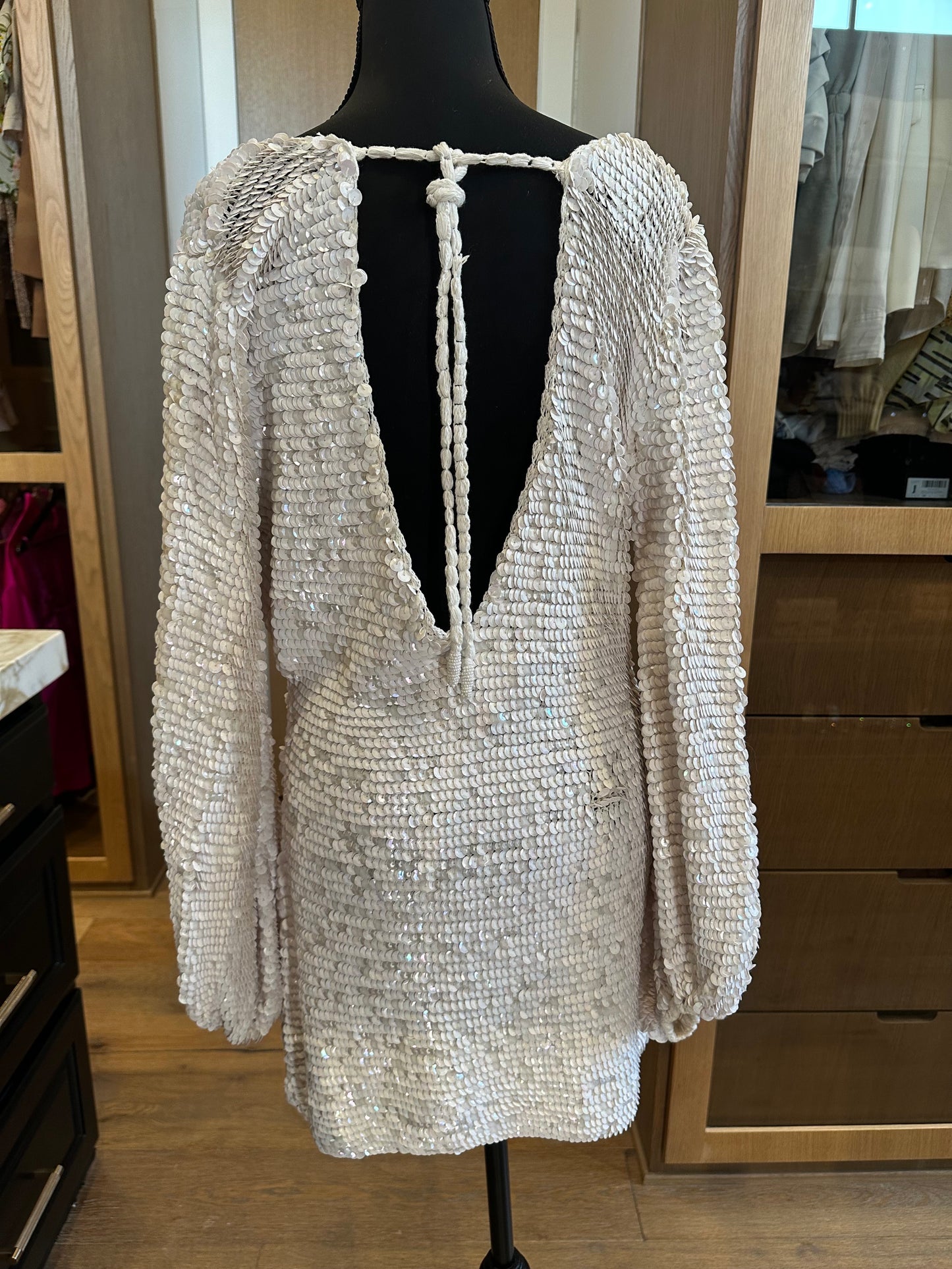 Retrofete Sequin Off Shoulder Dress