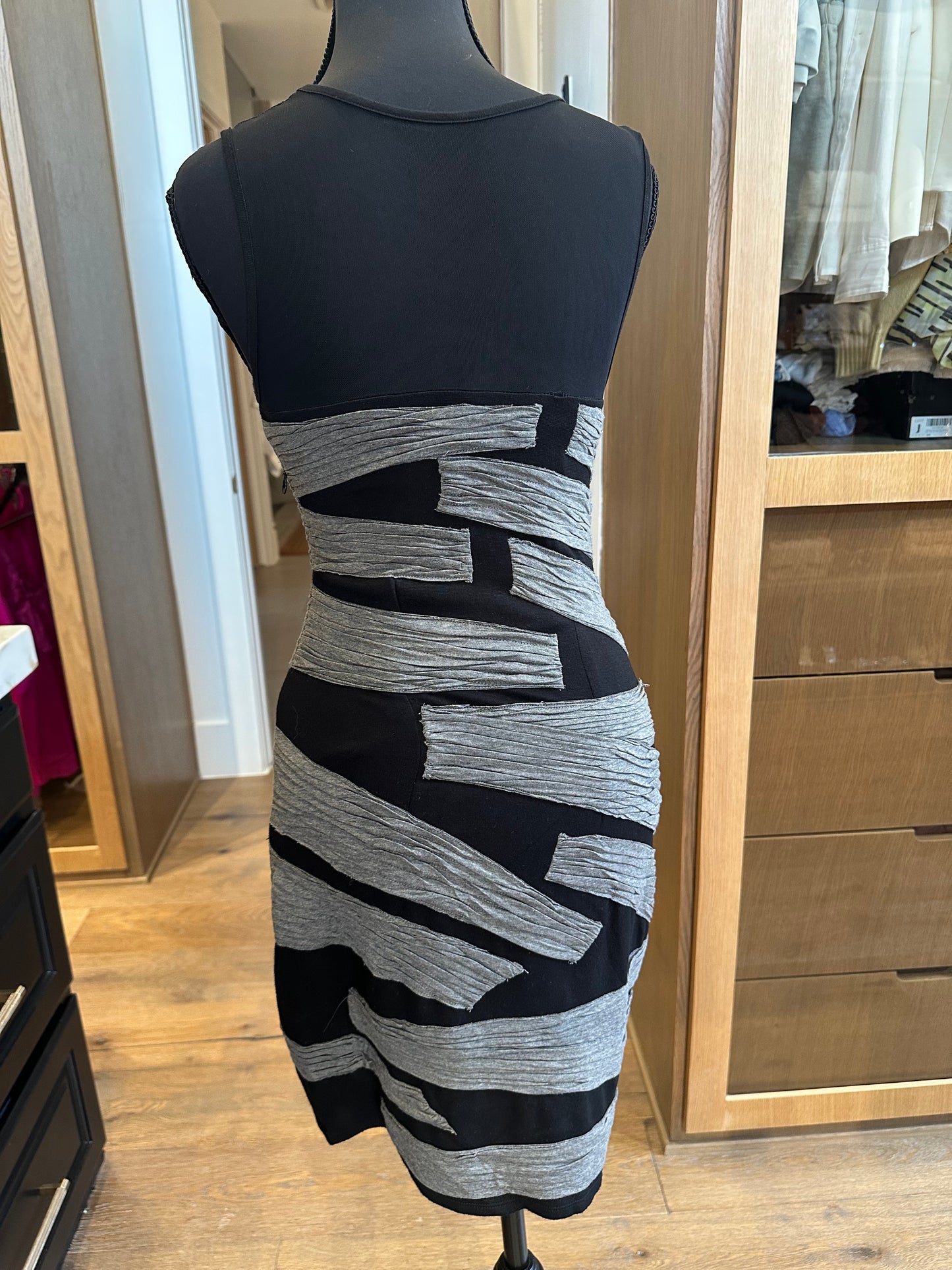 Bailey 44 Black & Grey Patch Dress