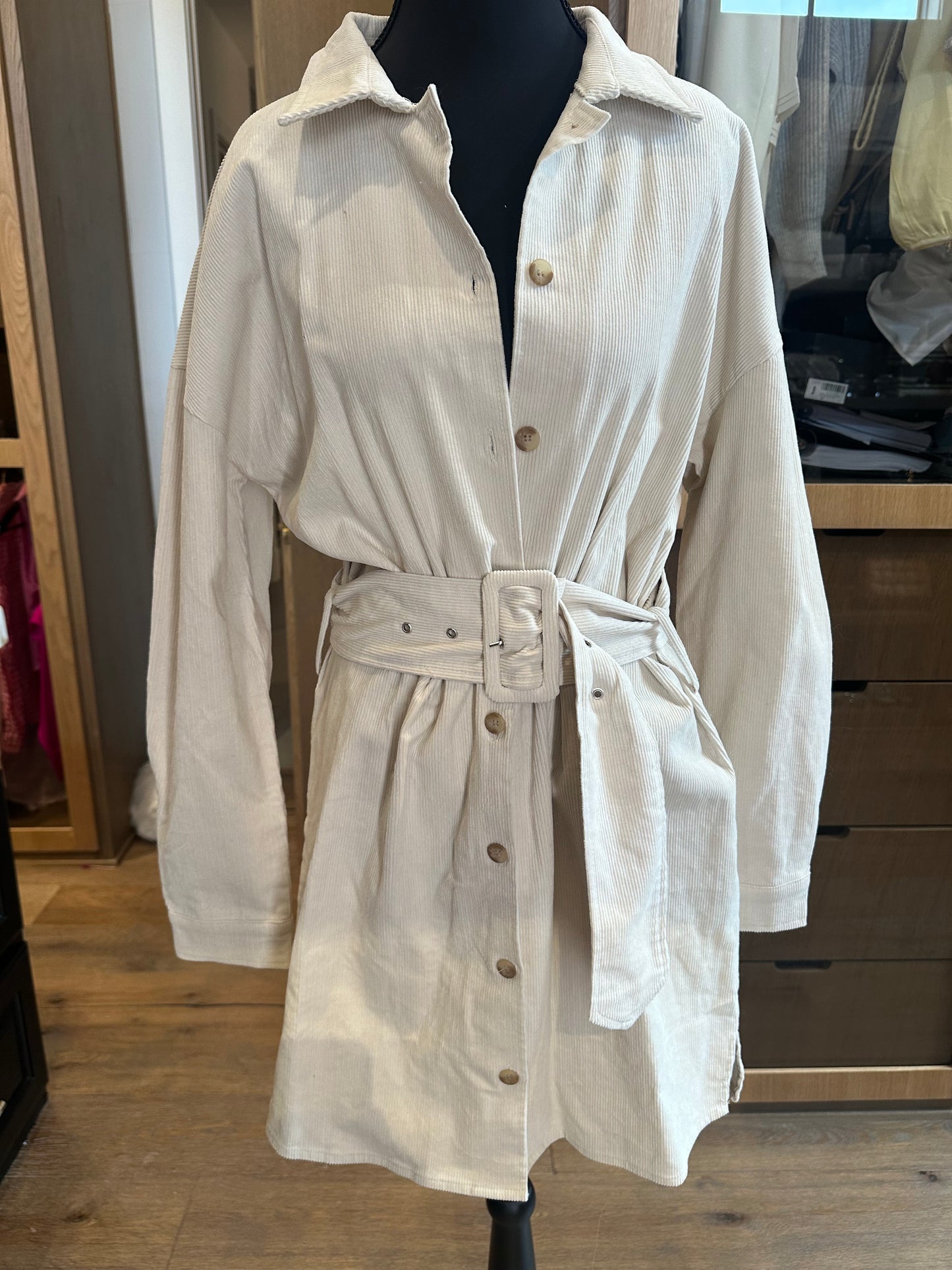12th Tribe Corduroy Shirt Dress