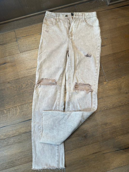 PLT Blush Acid Washed Denim