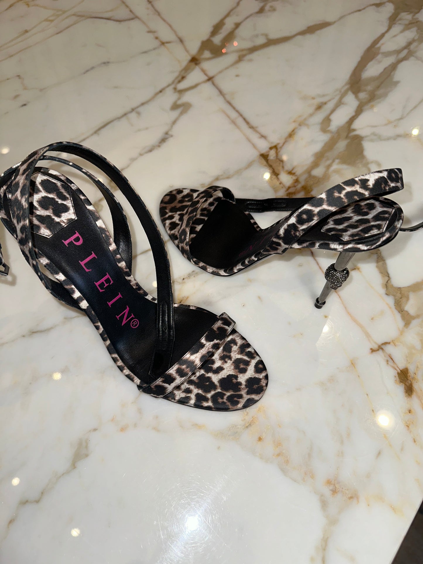 Phillip Plein Leopard Skull Heels