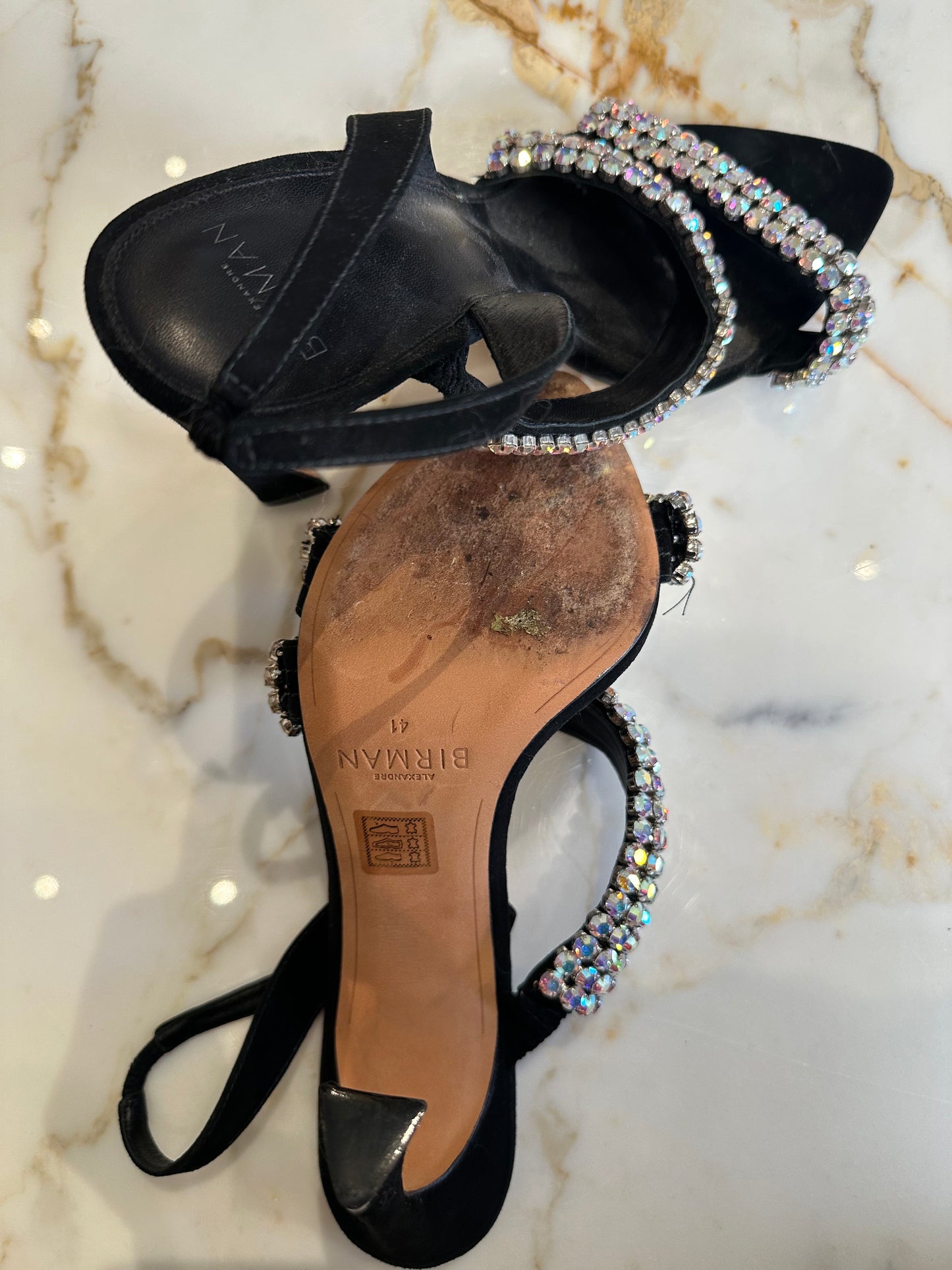 Alexandre Briman Crystal Strap Heels