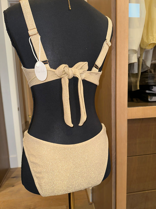 Wave Babe Gold Shimmer Bikini